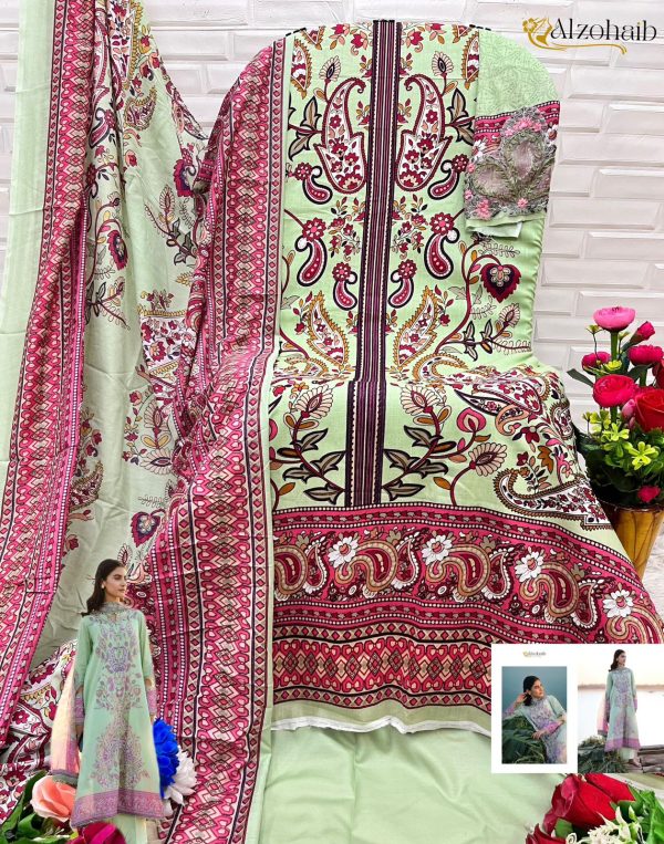 ALZOHAIB AZ 1056 M BASIC 3 PAKISTANI COTTON SUITS