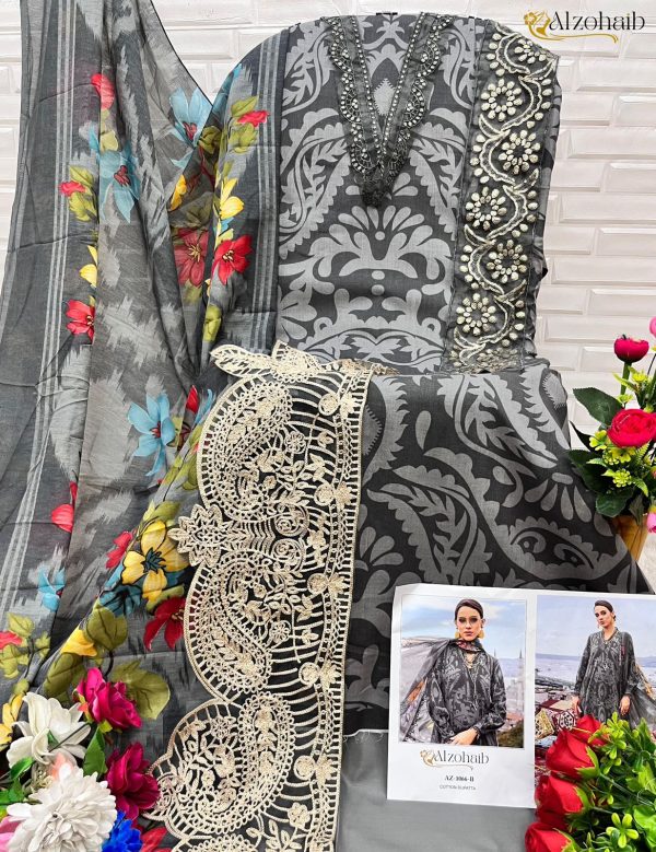 ALZOHAIB AZ 1067 COTTON PAKISTANI SUITS