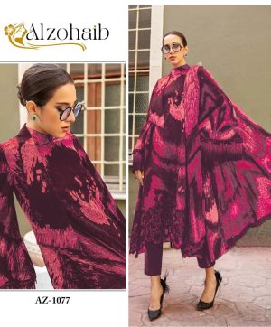 ALZOHAIB AZ 1077 PAKISTANI COTTON SUITS