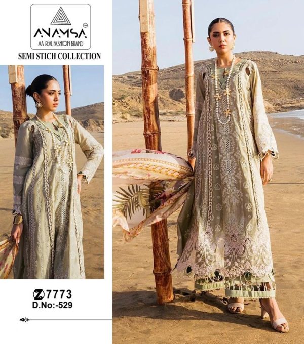 ANAMSA 529 PAKISTANI SUITS WHOLESALE