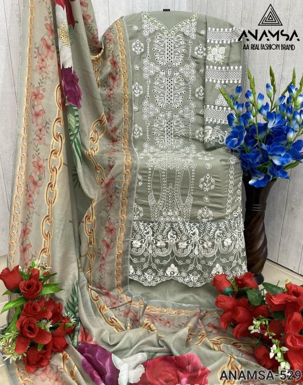 ANAMSA 529 PAKISTANI SUITS WHOLESALE