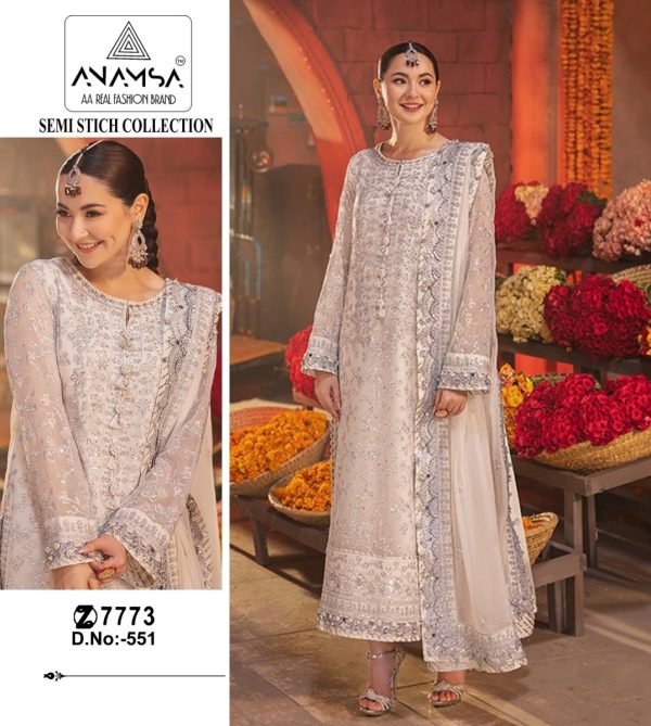 ANAMSA 551 PAKISTANI SUITS WHOLESALE