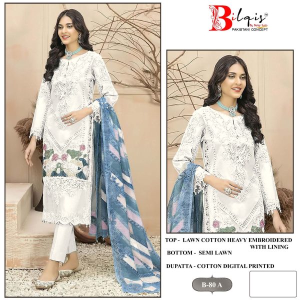 BILQIS B 80 A PAKISTANI SALWAR SUITS