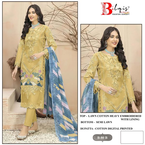 BILQIS B 80 B PAKISTANI SALWAR SUITS