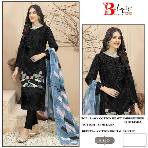 BILQIS B 80 D PAKISTANI SALWAR SUITS