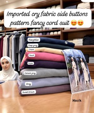 CORD SET ABAYA WITH SIDE BOTTON WHOLESALE