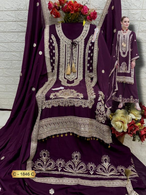 FEPIC C 1846 C ROSEMEEN PAKISTANI SUITS