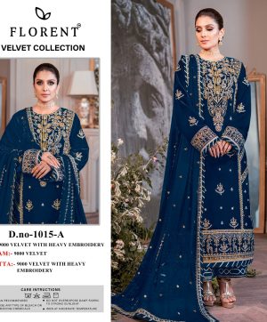 FLORENT 1015 A VELVET PAKISTANI SUITS IN INDIA