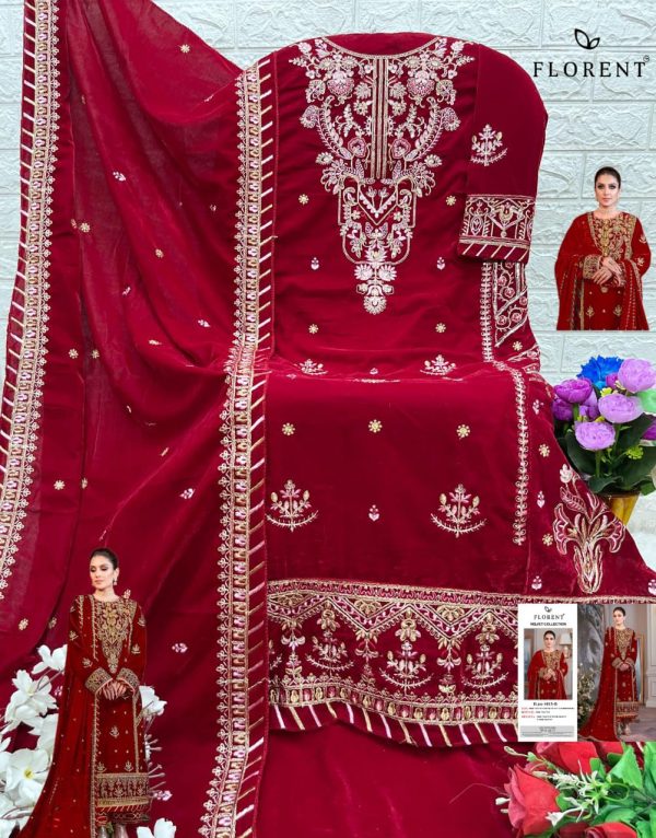 FLORENT 1015 B VELVET PAKISTANI SUITS IN INDIA