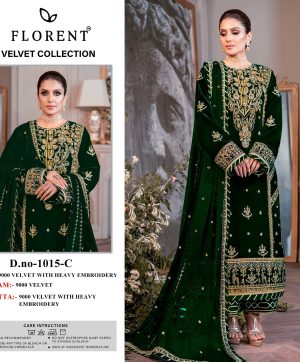 FLORENT 1015 C VELVET PAKISTANI SUITS IN INDIA