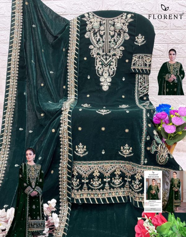 FLORENT 1015 C VELVET PAKISTANI SUITS IN INDIA