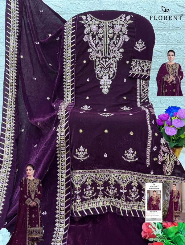 FLORENT 1015 D VELVET PAKISTANI SUITS IN INDIA