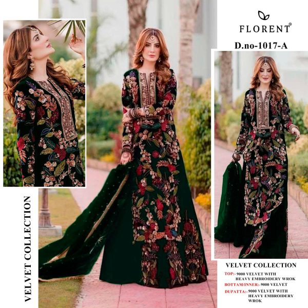 FLORENT 1017 A VELVET PAKISTANI SUITS