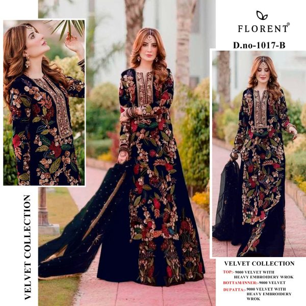 FLORENT 1017 B VELVET PAKISTANI SUITS