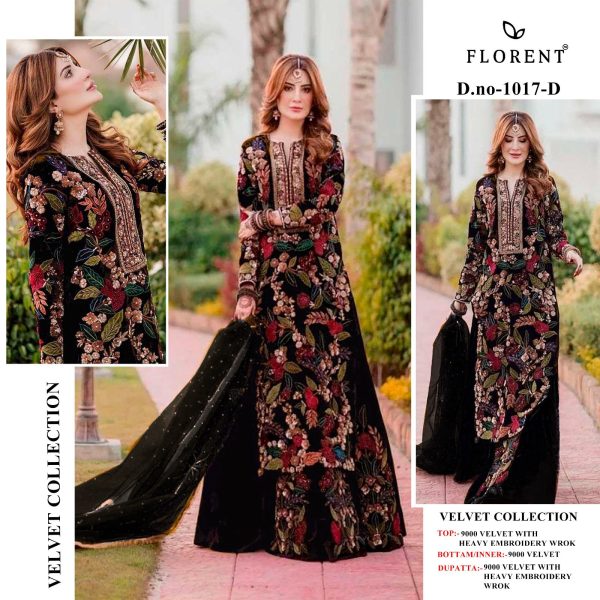 FLORENT 1017 D VELVET PAKISTANI SUITS