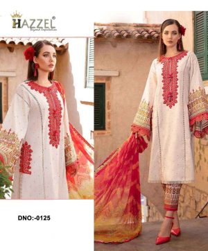 HAZZEL 0125 COTTON PAKISTANI SUITS