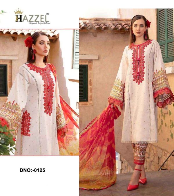 HAZZEL 0125 COTTON PAKISTANI SUITS