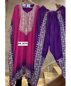 HK 1674 A DESIGNER KAFTAN SUITS WHOLESALE