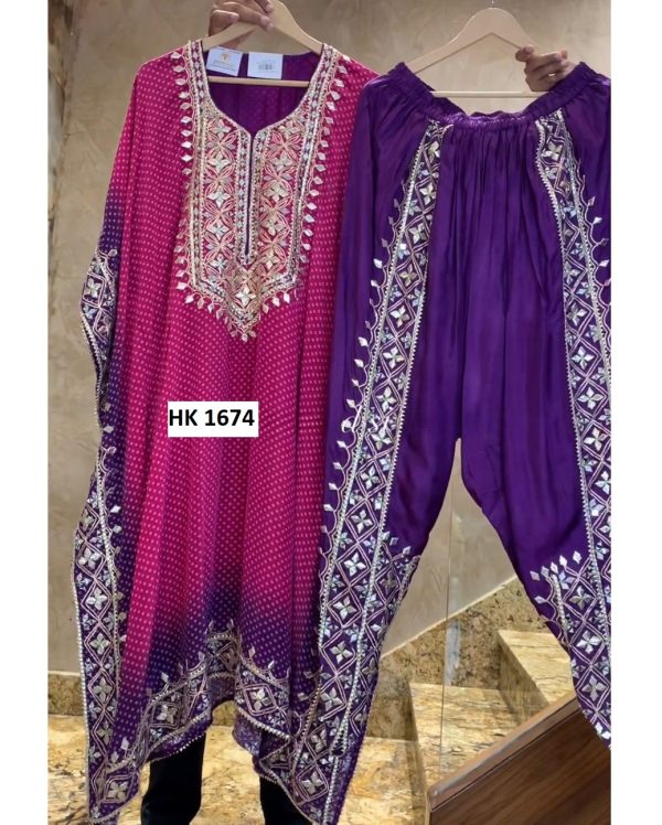 HK 1674 A DESIGNER KAFTAN SUITS WHOLESALE