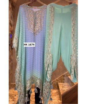 HK 1674 B DESIGNER KAFTAN SUITS WHOLESALE