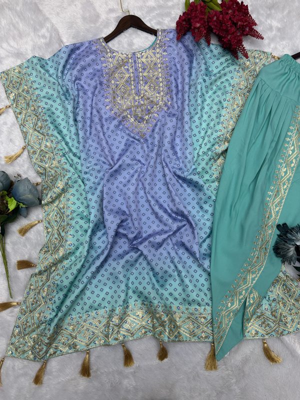 HK 1674 B DESIGNER KAFTAN SUITS WHOLESALE