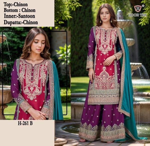 HOOR TEX H 261 B PAKISTANI SALWAR SUITS