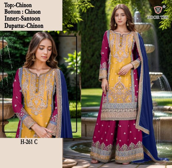 HOOR TEX H 261 C PAKISTANI SALWAR SUITS