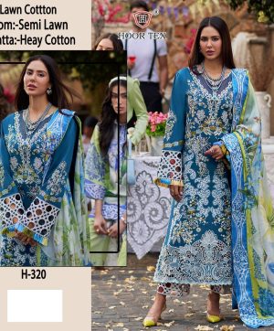 HOOR TEX H 320 PAKISTANI SUITS WHOLESALE