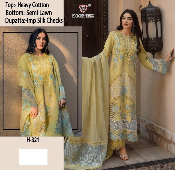 HOOR TEX H 321 COTTON SALWAR SUITS