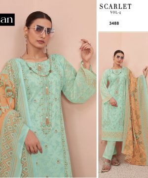 JIHAN 3488 SCARLET VOL 4 SALWAR SUITS