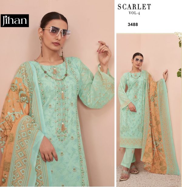 JIHAN 3488 SCARLET VOL 4 SALWAR SUITS