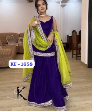 KARMA FASHION KF 1658 VELVET SALWAR SUITS