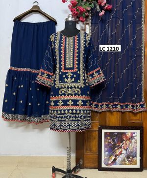 LC 1210 A DESIGNER TOP SHARARA WHOLESALE