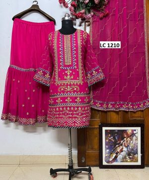 LC 1210 C DESIGNER TOP SHARARA WHOLESALE