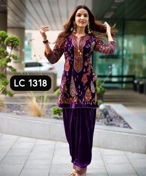 LC 1318 DESIGNER VELVET SUITS WHOLESALE