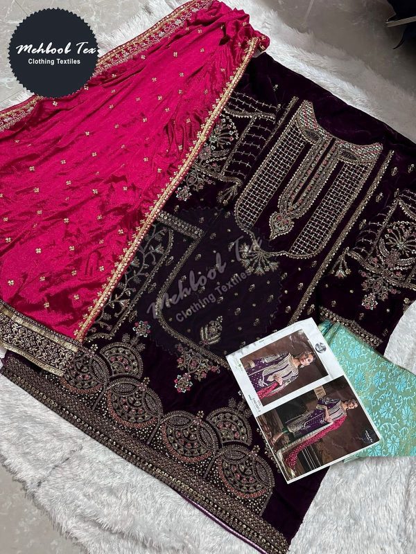 MEHBOOB TEX 1207 D VELVET PAKISTANI SUITS