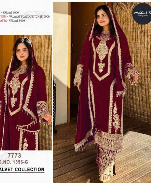 MEHBOOB TEX 1356 G VELVET PAKISTANI SUITS