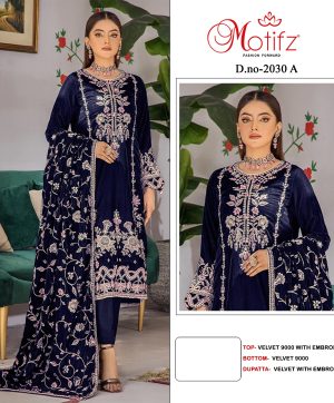 MOTIFZ 2030 A VELVET PAKISTANI SUITS IN INDIA