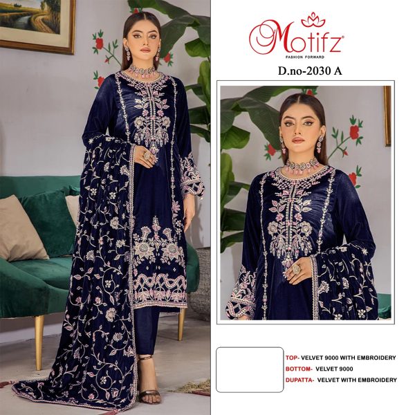 MOTIFZ 2030 A VELVET PAKISTANI SUITS IN INDIA