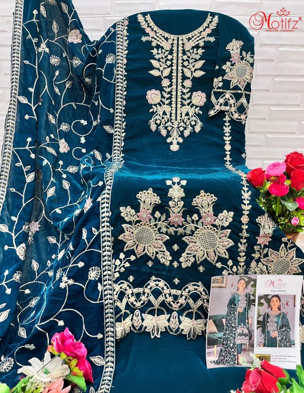 MOTIFZ 2030 B VELVET PAKISTANI SUITS IN INDIA