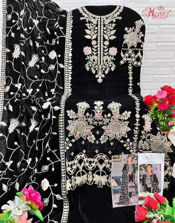 MOTIFZ 2030 C VELVET PAKISTANI SUITS IN INDIA