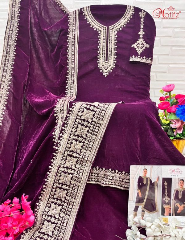 MOTIFZ 2031 B VELVET PAKISTANI SALWAR SUITS