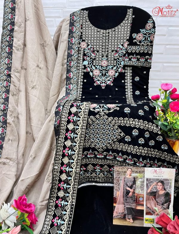 MOTIFZ 2032 D VELVET PAKISTANI SUITS IN INDIA