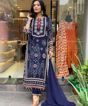 MURTI TRENDS SHREYA BLUE PRINTED KURTI