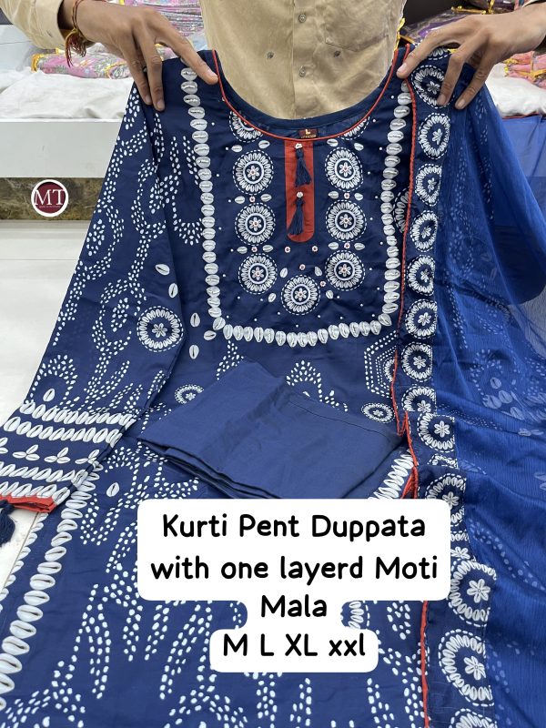 MURTI TRENDS SHREYA BLUE PRINTED KURTI