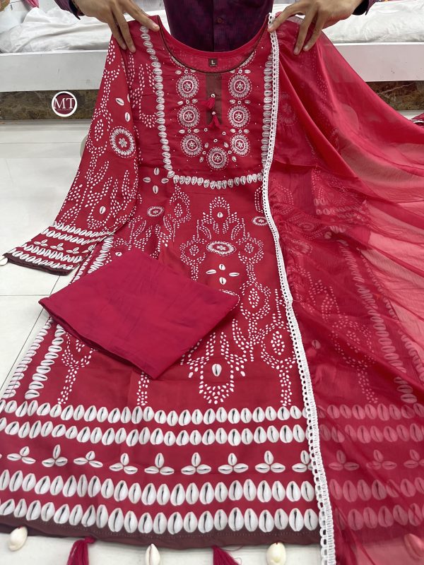 MURTI TRENDS SHREYA RED PRINTED KURTI