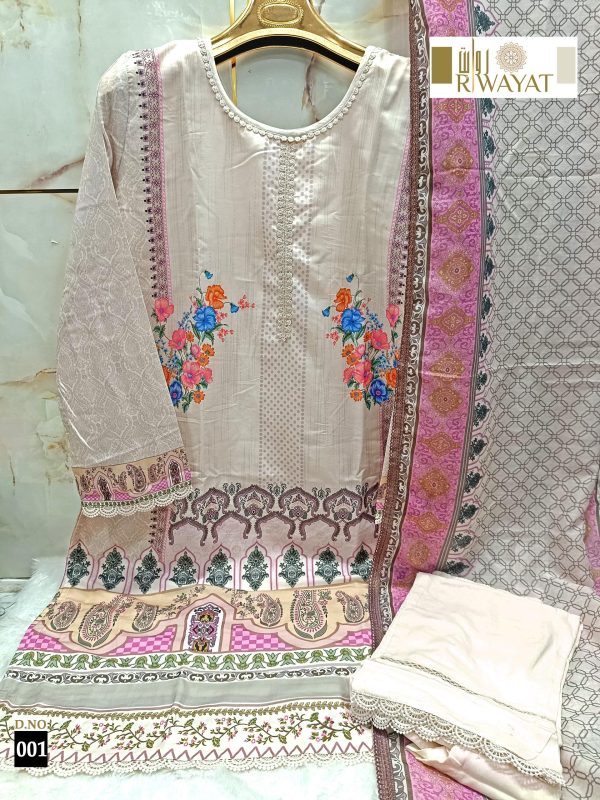 RIWAYAT 001 READYMADE PAKISTANI COTTON SUITS