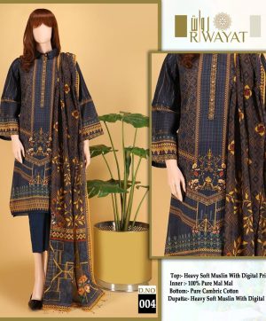 RIWAYAT 004 READYMADE PAKISTANI COTTON SUITS