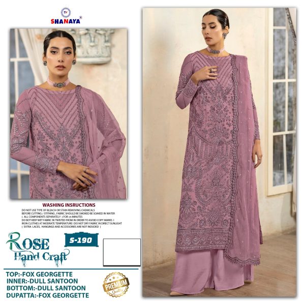 SHANAYA FASHION S 190 ROSE PAKISTANI SUITS