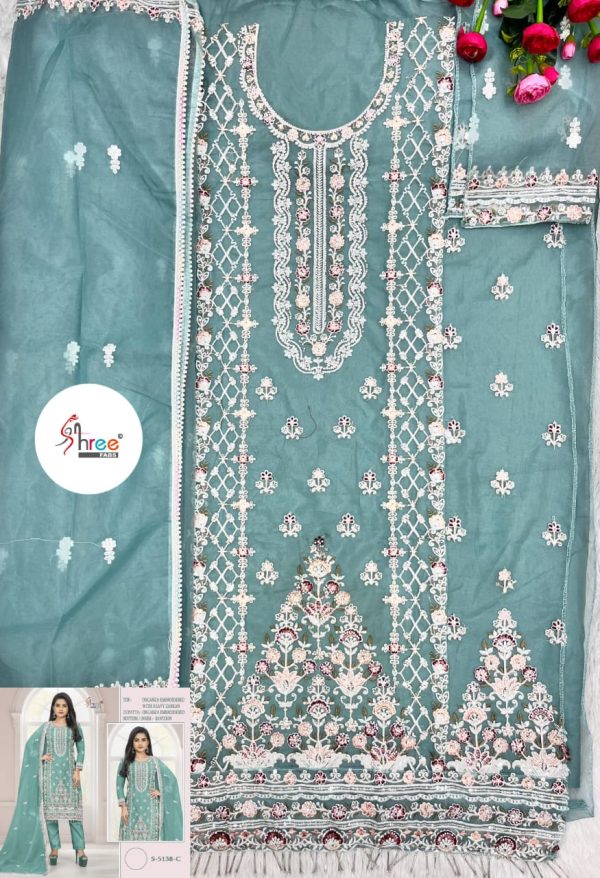 SHREE FABS S 5138 C PAKISTANI SUITS IN INDIA